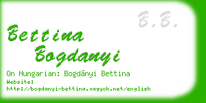 bettina bogdanyi business card