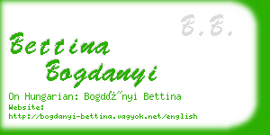 bettina bogdanyi business card